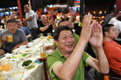 China is not playing at the World Cup but interest in watching it is intense - GREG BAKER (AFP)
