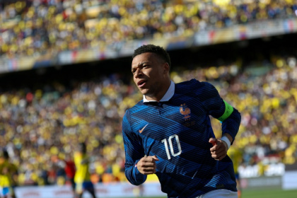Kylian Mbappe will be on the plane to North America as part of a glittering French forward line, also featuring Ballon d'Or holder Ousmane Dembele and Desire Doue of Paris Saint-Germain and Bayern Munich winger Michael Olise - FRANCK FIFE (AFP)