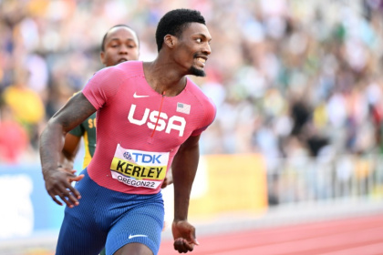 Bona fide Olympic medalists like US sprinter Fred Kerley have been lured to take part in the Enhanced Games with potentially life-changing prize money - Jewel SAMAD (AFP)