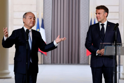 SoftBank's Masayoshi Son said France's nuclear-powered electricity was one of the reasons his firm chose to invest in the country - Ludovic MARIN (AFP)