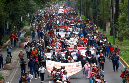 Mexico is grappling with chaotic teacher protests in its capital ahead of the 2026 World Cup - Gerardo Magallon (AFP)