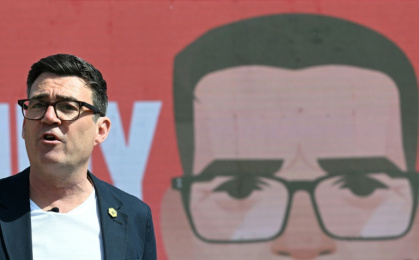 Andy Burnham has won plaudits for his time as Greater Manchester mayor, and now has his sights set firmly on Downing Street - Paul ELLIS (AFP)