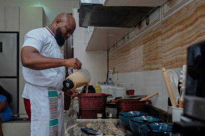 Archi Dimosi is part of a new generation of chefs taking ownership of traditional recipes in the Democratic Republic of Congo - Hardy BOPE (AFP)