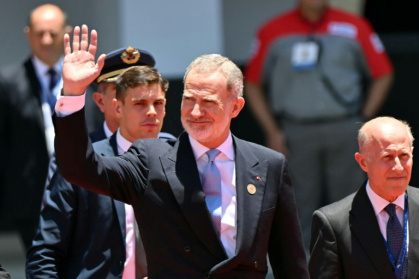 Spain's King Felipe VI visited Mexico City while en route to Guadalajara, where Spain will play in a World Cup group match - MARTIN BERNETTI (AFP)