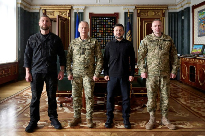President Volodymyr Zelensky sacked his army commander after widespread protests - Handout (AFP)