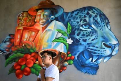 Salvadoran artist Isaac Sosa says muralists like him have 'won back the walls from the gangs' that used to terrorize neighborhoods - Marvin RECINOS (AFP)