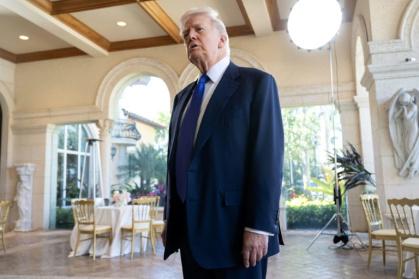 US President Donald Trump, pictured in February at Mar-a-Lago, his residence in South Florida, voted by mail in the state's Republican primary - SAUL LOEB (AFP)