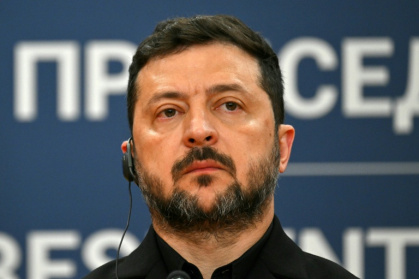 Ukraine's President Volodymyr Zelensky says it is too dangerous to hold an election as the country fights a war with Russia - Andrej ISAKOVIC (AFP)