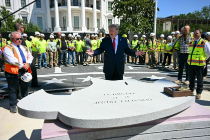 US President Donald Trump spent more time speaking about White House renovations than Iran at a recent event - Jim WATSON (AFP)