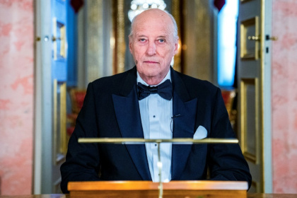 King Harald became Norway's monarch on January 17, 1991, after the death of his father - Haakon Mosvold Larsen (AFP)