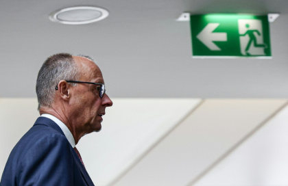 Germany's Chancellor Friedrich Merz is fighting to stave off speculation about his exit from the top job - Jens SCHLUETER (AFP)