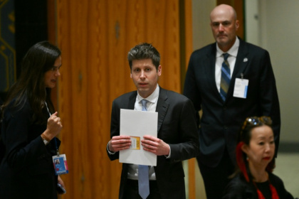 OpenAI CEO Sam Altman was among tech industry leaders briefing an emergency meeting of the 15-member UN Security Council about AI - ANGELA WEISS (AFP)