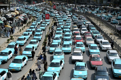 Some Afghan taxi drivers defy a ban on music in public places imposed by the Propagation of Virtue and the Prevention of Vice Ministry - Wakil KOHSAR (AFP)