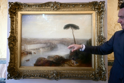 The Turner painting "Rome, From Mount Aventine" is a particularly well-preserved work which even has traces of the artist's fingerprints - Filippo MONTEFORTE (AFP)