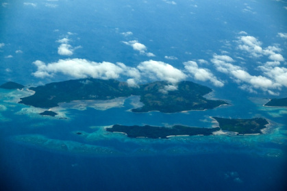 Aerial view of an island of Fiji. - Saeed KHAN (AFP)