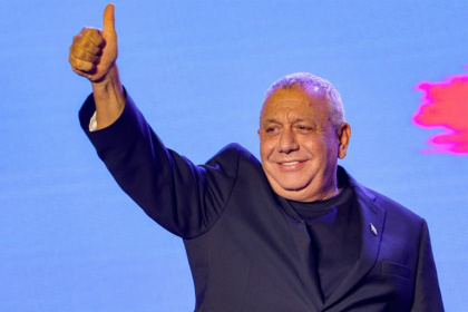 Gadi Eisenkot, former Israeli army chief of staff and top contender to be prime minister, speaks in Glilot north of Tel Aviv on October 13, 2026 - Jack GUEZ (AFP)